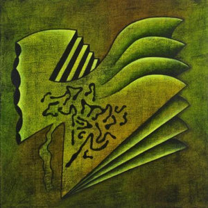 Layered Abstract by Santosh More, Original Oil Abstract Painting on Canvas, Large Square Wall Art