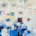 Layers Of Memory 1' abstract acrylic painting by artist Ravi Kumar Yogi, 60x60 inch, on canvas