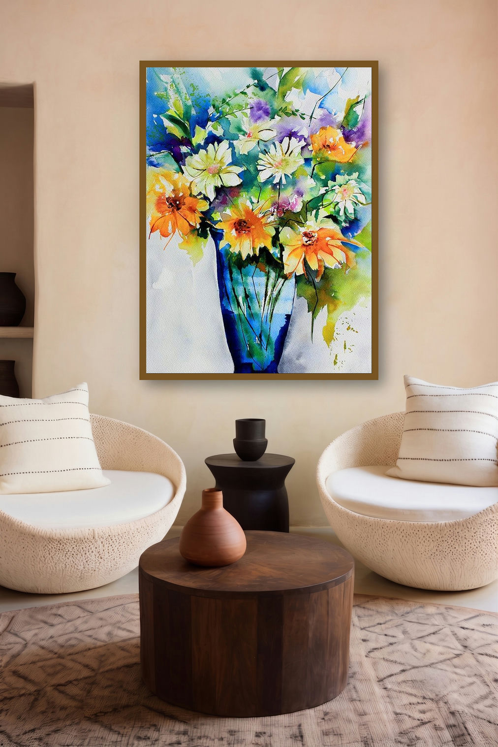 Le Temps Des Fleurs (Summer Rhapsody: A Floral Celebration) by artist Veronique Piaser-Moyen displayed in a Contemporary gallery
