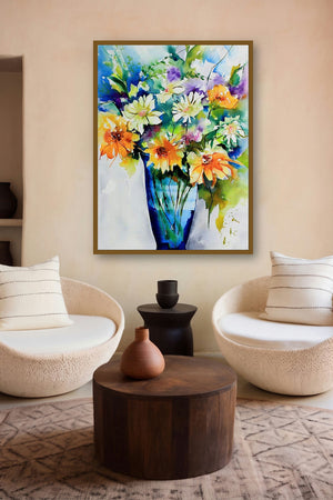 Le Temps Des Fleurs (Summer Rhapsody: A Floral Celebration) by artist Veronique Piaser-Moyen displayed in a Contemporary gallery