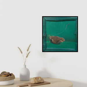 In-situ view of Gopal Pardeshi's 'Leaf (Suspended Memories**)' painting in a room