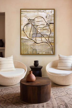 Leafy Wood I (Natures Etching) by artist Somen Debnath displayed in a Modern gallery