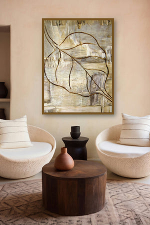 Leafy Wood Iii (Ephemeral Trace) by artist Somen Debnath displayed in a Boutique gallery