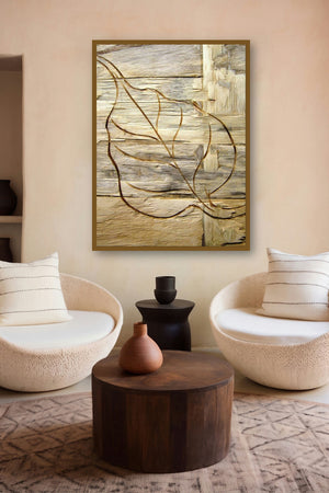 Leafy Wood Iv (Natures Imprint) by artist Somen Debnath displayed in a Modern gallery