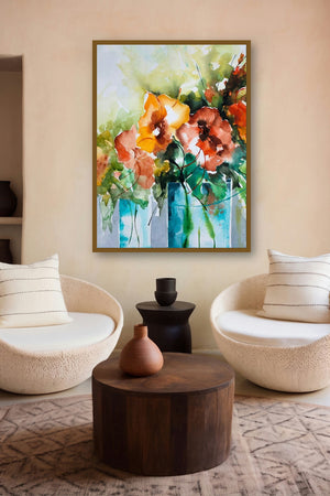 Les Indes Galantes (Autumns Embrace: A Duet of Color) by artist Veronique Piaser-Moyen displayed in a Contemporary Exhibition gallery