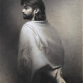 Figurative charcoal painting titled 'Letter', 29x21 inches, by artist Vaibhav Naik on Paper