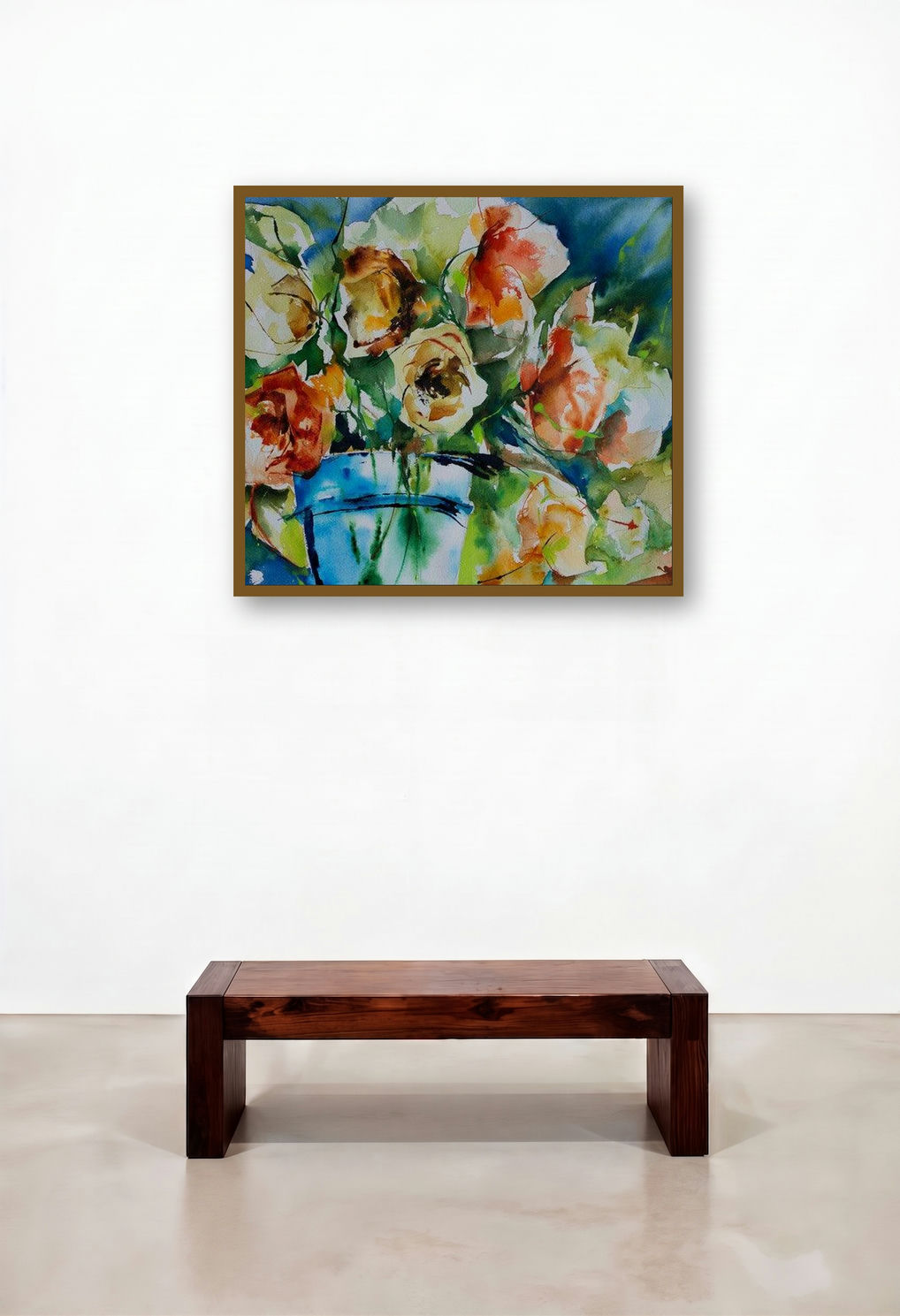 Liberte (Timeless Beauty: A Roses Romance) by artist Veronique Piaser-Moyen displayed in a Contemporary Executive Office