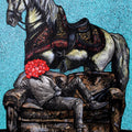 Life Of Hope And Harmony 3' contemporary acrylic-charcoal painting by artist Gangu Naidu PV, 24x12 inch, on canvas
