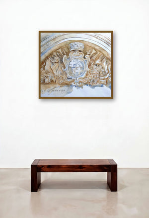 Light 3 (Heraldic Archway) by artist Balaji G Bhange displayed in a Classic Bedroom