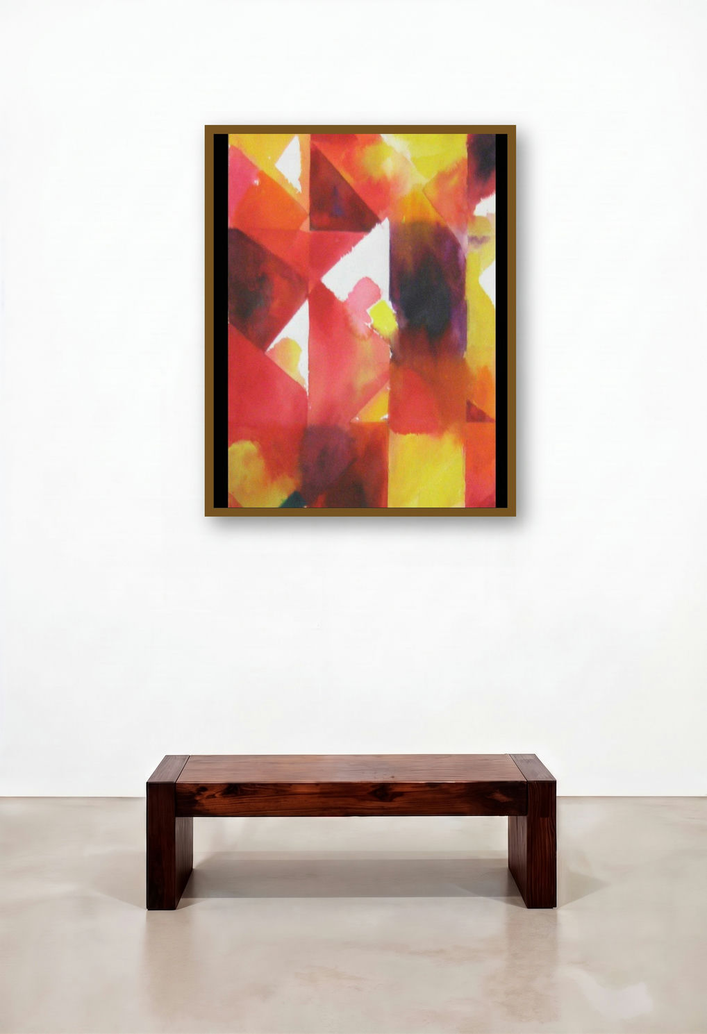 Light And Shead (Geometric Abstraction) by artist Manas Biswas displayed in a Art Deco Living Room