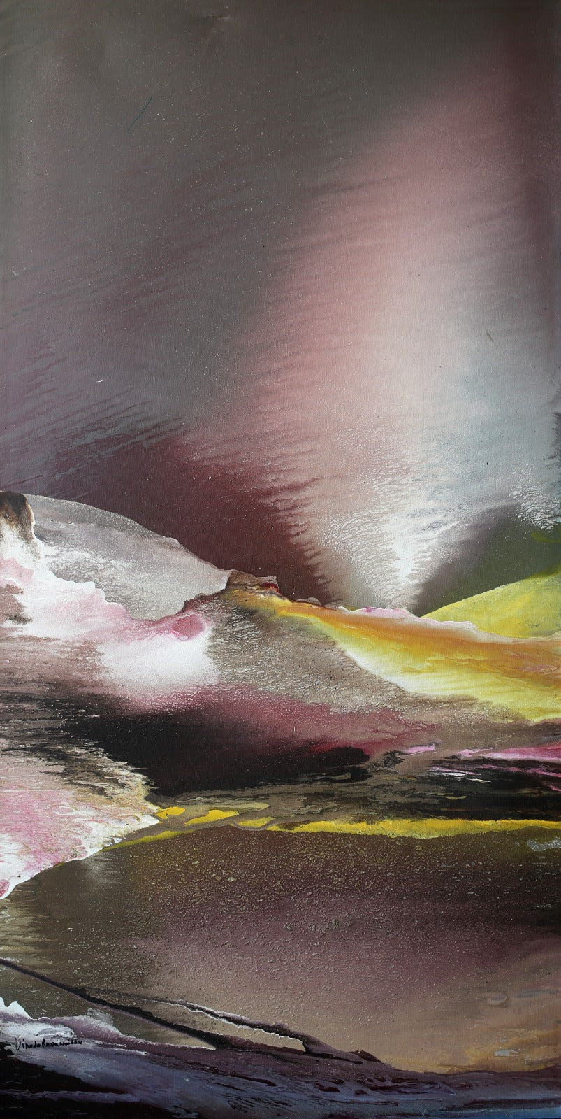 Light And Space' contemporary acrylic painting by artist Vinoda Revansiddaiah, 36x24 inch, on canvas