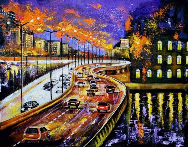 Light Of City painting by Arjun Das