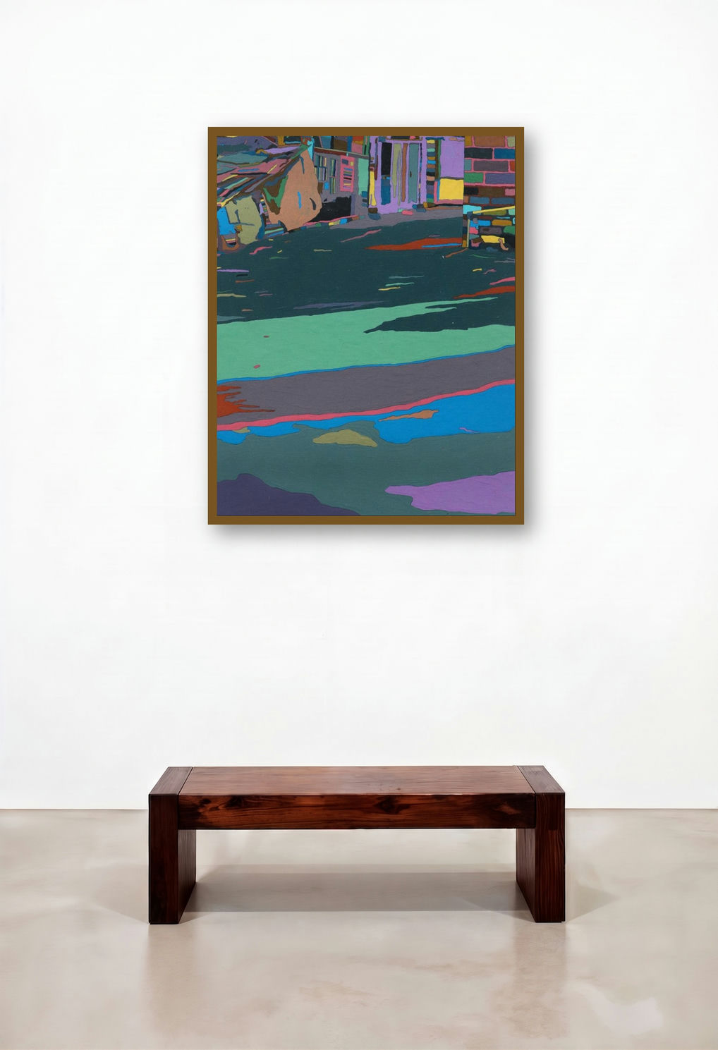 Lightning Day (Village Hues) by artist Kiran Gunjkar displayed in a Designer Family Room