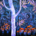 Nature acrylic painting titled 'Lights In The Darkness', 30x36 inch, by artist Sovon Manna on Canvas