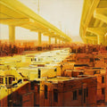 Cityscape oil painting titled 'Lockdown', 24x24 inches, by artist Bhartti Verma on Canvas
