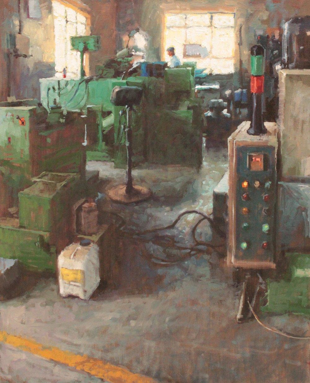 Place oil painting titled 'Lonely In Crowd', 20x16 inches, by artist Snehal Page on Canvas