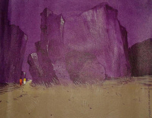 Landscape acrylic painting titled 'Long Drive 1', 18x20 inches, by artist Yogesh Lahane on Canvas
