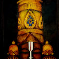 Religious oil painting titled 'Lord balaji', 36x24 inches, by artist Kattamanchi on canvas