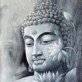 Lord Buddha 2' religious oil painting by artist Namdev M Patil, 60x35 inch, on canvas