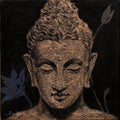 Religious acrylic painting titled 'Lord Buddha Meditation 1', 12x12 inches, by artist Sulakshana Dharmadhikari on Canvas