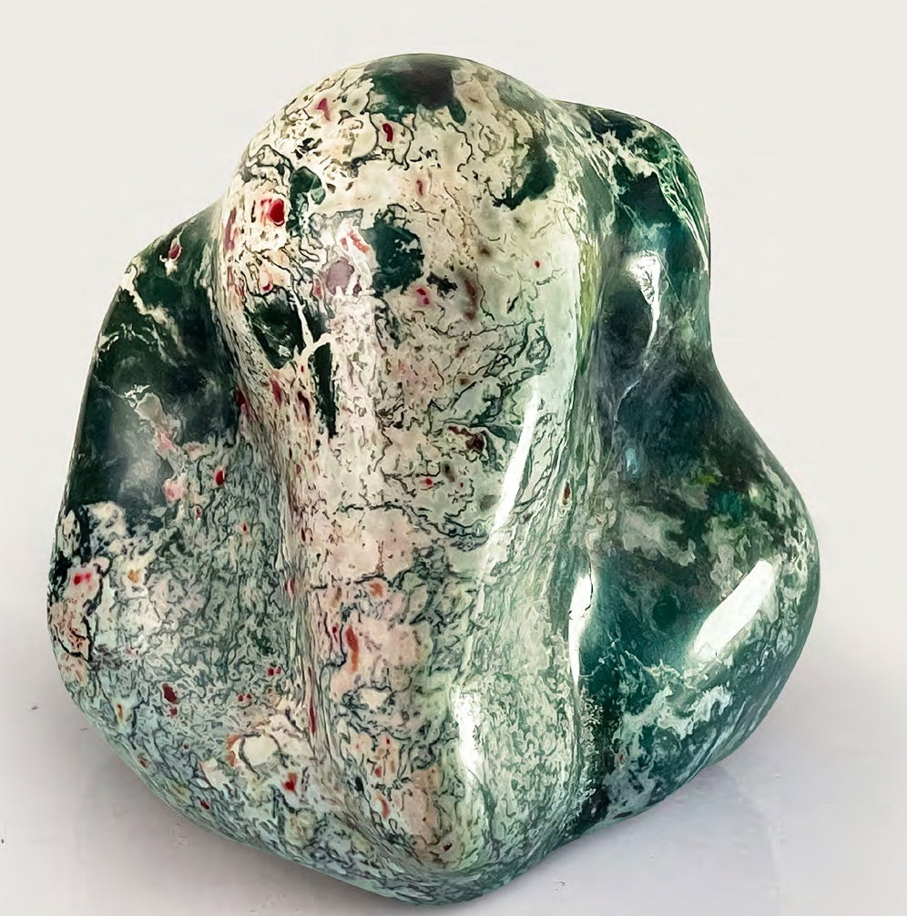 Lord Ganesha 12' religious Agate Gemstone sculpture by artist Rambali Prajapati, 14x12 inch, on agate gemstone