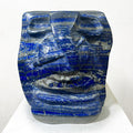 Lord Ganesha 17' religious Lapis Lazuli sculpture by artist Rambali Prajapati, 11x11 inch, on lapis lazuli