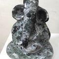 'Lord Ganesha Series 4' religious Agate Gemstone sculpture by artist Rambali Prajapati, 12x11 inch, on agate gemstone