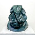 'Lord Ganesha Series 6' religious Agate Gemstone sculpture by artist Rambali Prajapati, 11x11 inch, on agate gemstone