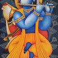 Lord Krishna' religious acrylic painting by artist Arvind R Mahajan, 48x30 inch, on canvas