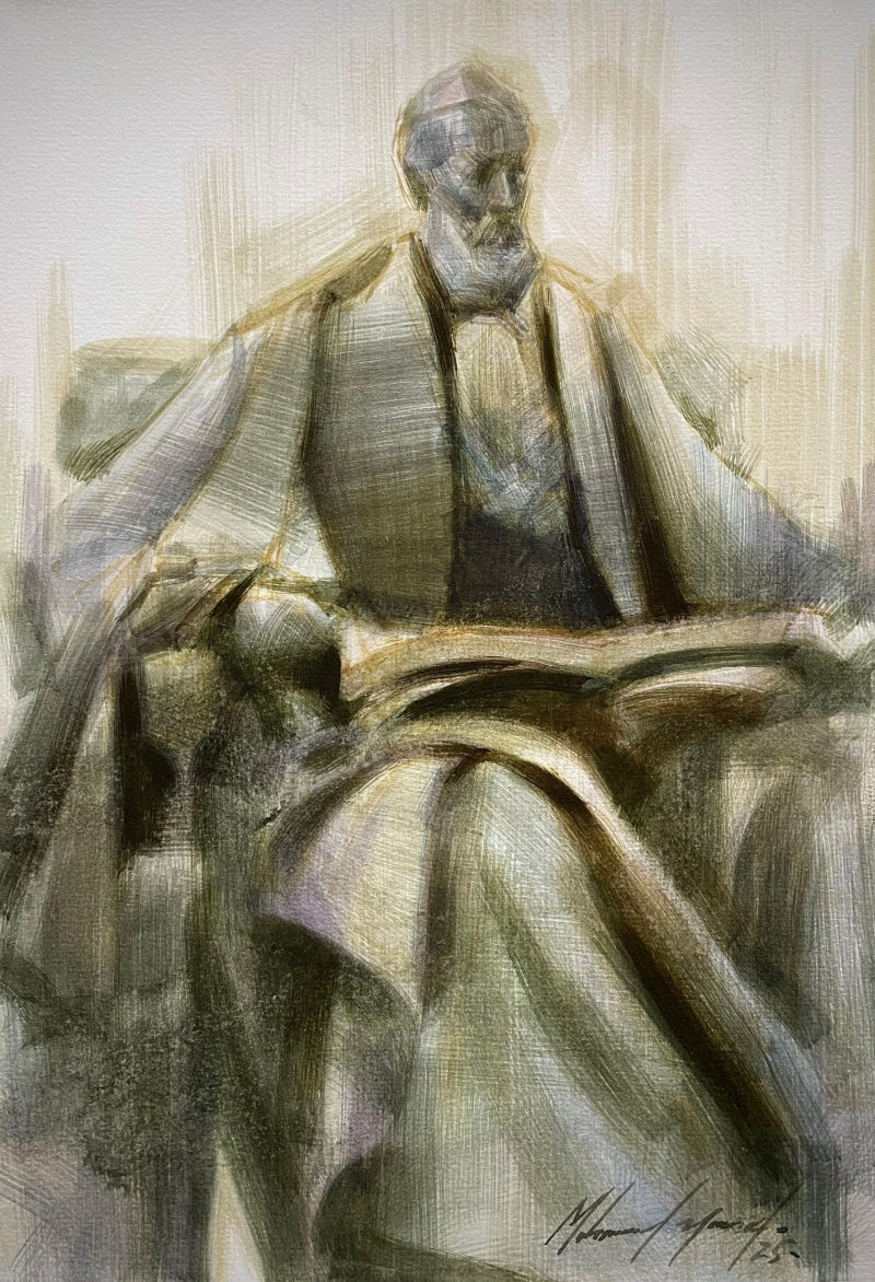 'Lord Reay' religious watercolor painting by artist Mohammad Yusuf, 11x8 inch, on paper