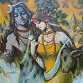 Lord Shiva' religious acrylic painting by artist Subrata Das, 36x48 inch, on canvas