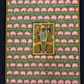Lord Shrinathji' religious pichwai Traditional Art by artist Unknown, 15x11 inch, on silk