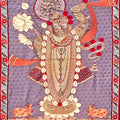 Lord Sreenathji' religious pichwai Traditional Art by artist Ana, 48x36 inch, on cloth