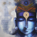 Lord Vithal' religious acrylic-charcoal painting by artist Somnath Bothe, 30x36 inch, on canvas