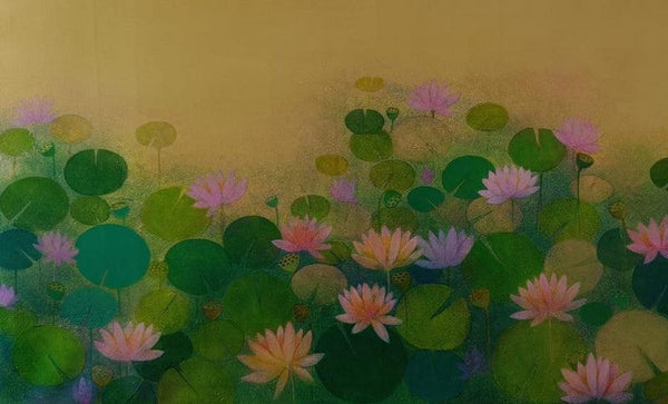 Lotus Pond 3 by Ranjith Patil | ArtZolo.com