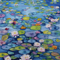 Nature oil painting titled 'Lotus Pond 43', 60x36 inch, by artist Sulakshana Dharmadhikar on Canvas