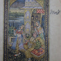 Figurative mughal traditional art titled 'Lovable Mughals', 8x4 inches, by artist Unknown on Paper