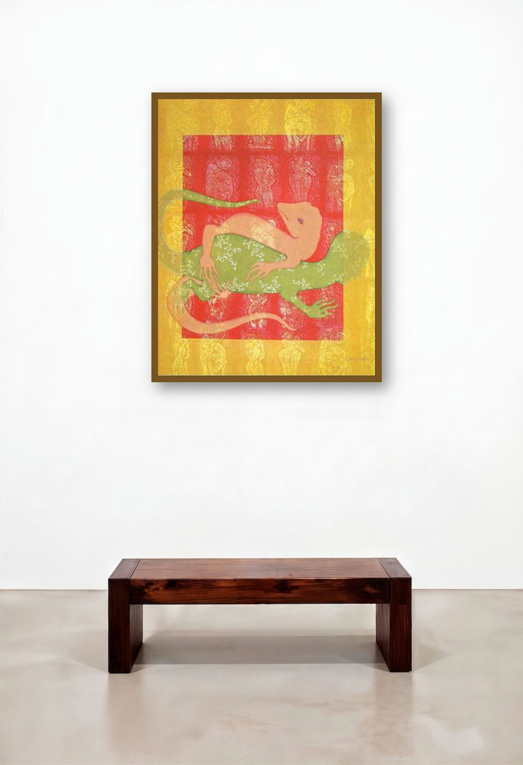 Love 1 by artist Ram Prasad Halder displayed in a Coastal Home Office