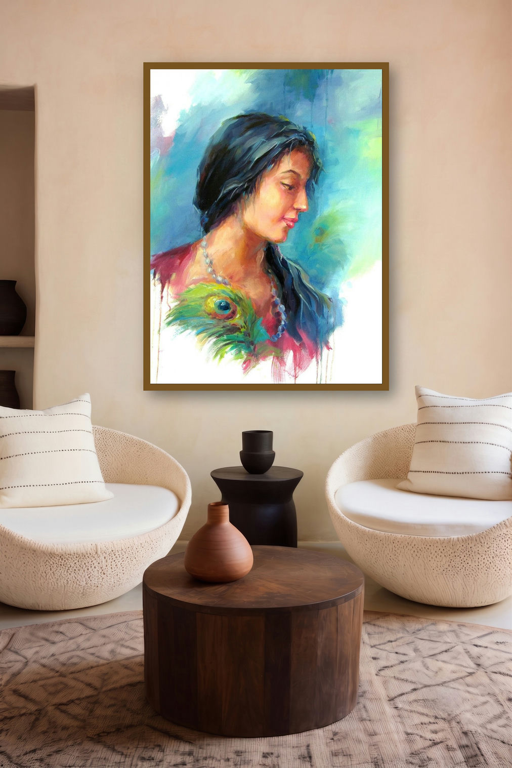 Love 4 by artist Raviraj displayed in a Museum Style gallery
