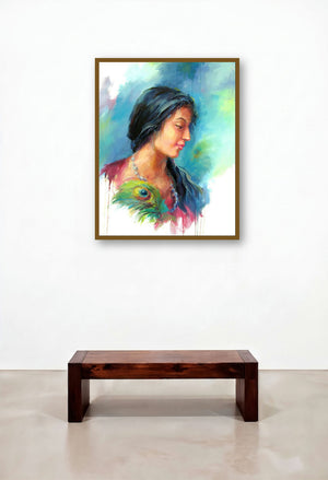 Love 4 by artist Raviraj displayed in a Mid-Century Modern Hotel Suite