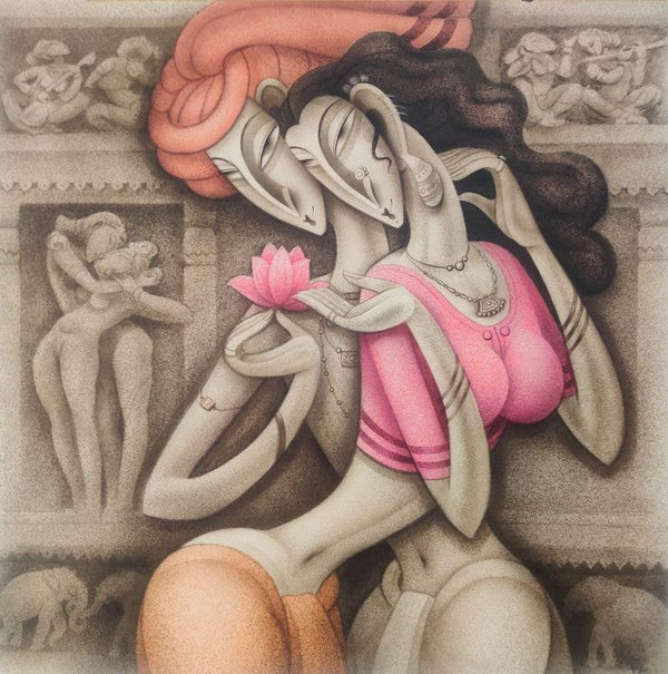Love At Khajuraho by Ramesh Pachpande | ArtZolo.com