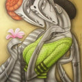 Figurative acrylic painting titled 'Lovely Couple', 24x18 inches, by artist Ramesh Pachpande on Canvas