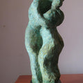 Figurative sculpture titled 'Lovers 1', 17x7x8 inches, by artist Shankar Ghosh on Bronze