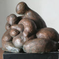 Figurative sculpture titled 'Lovers 3', 9x12x10 inches, by artist Shankar Ghosh on Bronze