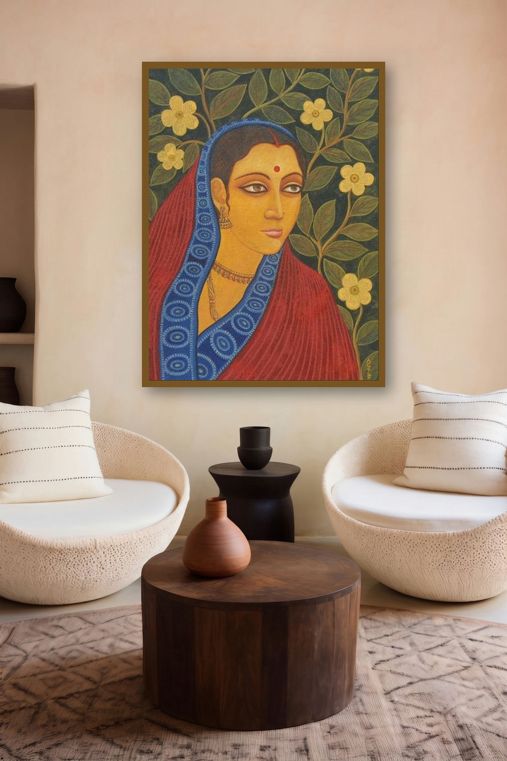 Lramani Ii by artist Suparna Dey displayed in a Luxury gallery