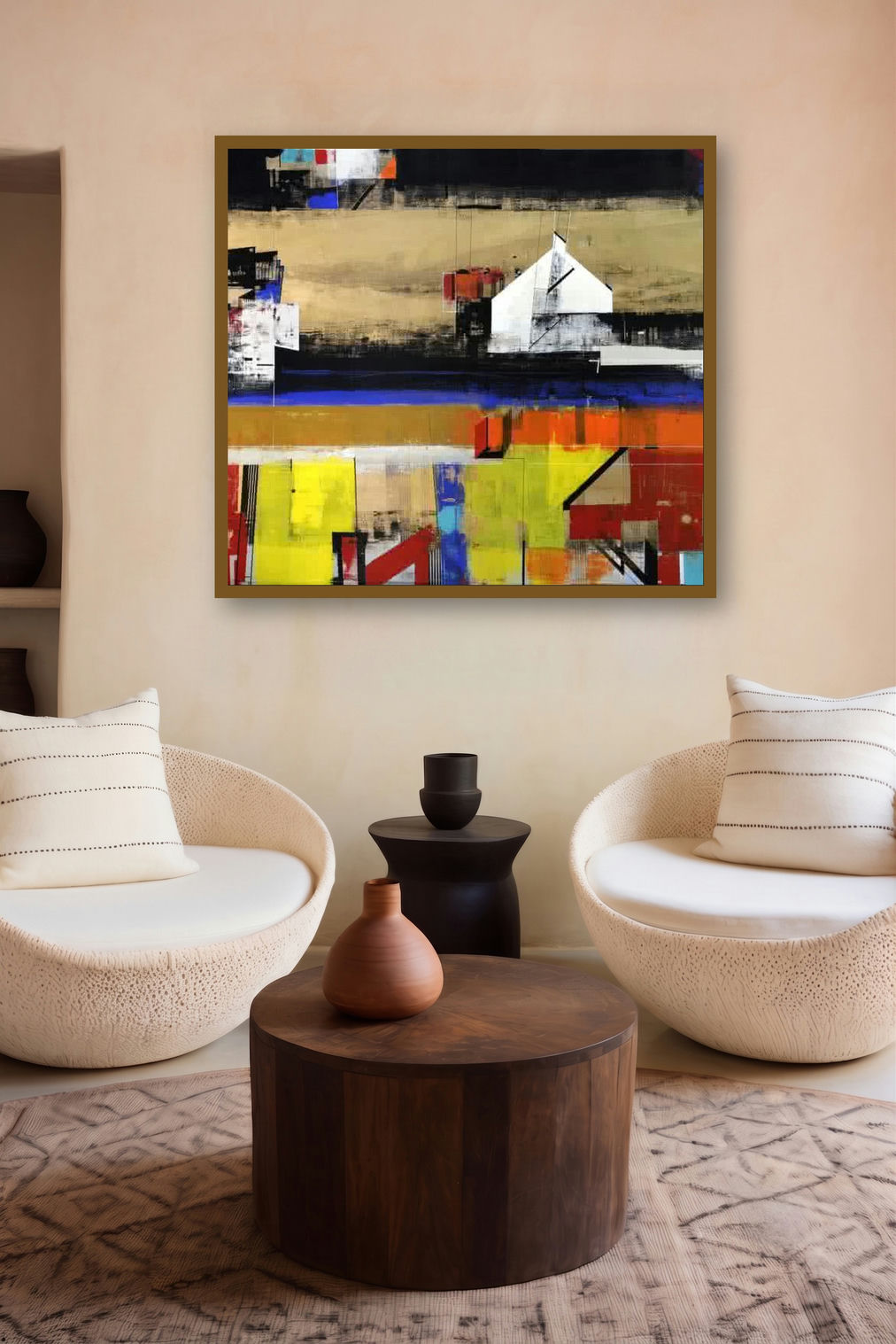 Luminous At Night (Painted Horizons) by artist Prabhinder Lall displayed in a Luxury gallery