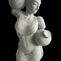 Figurative sculpture titled 'Lyarical Inscription 5', 36x16x15 inches, by artist Ashwin Kadam on Black Marble