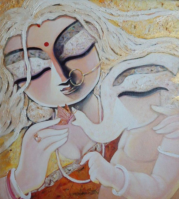 Maaacrylic On Canvas 18X20 Inch2015Rs 45 Painting by Subrata Ghosh | ArtZolo.com