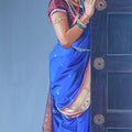 Figurative oil painting titled 'Madhurima', 72x36 inches, by artist Vinayak Takalkar on Canvas
