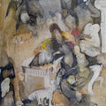 Madona' contemporary mixed-media painting by artist Susmita Chowdhury, 30x22 inch, on paper